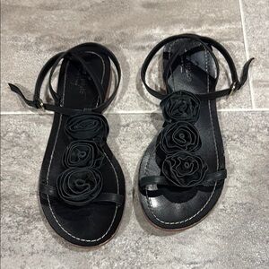 Kate Spade leather floral sandals 9M in EUC